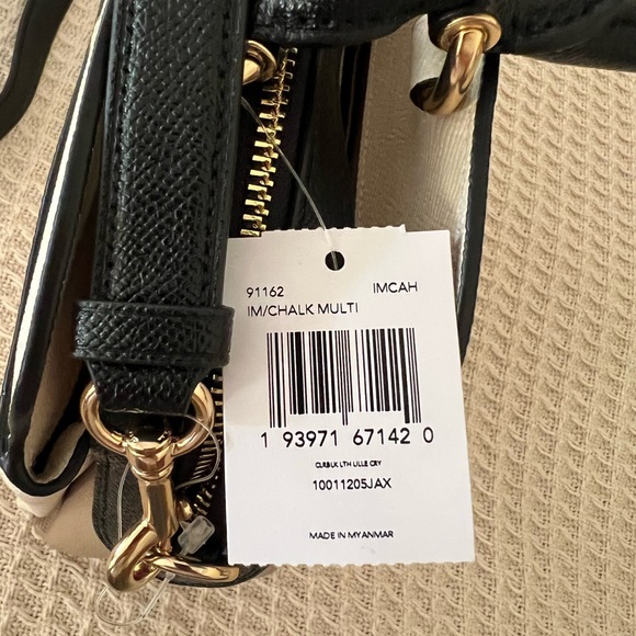 NWT COACH | Lillie Color Block | Satchel Handbag | Black Tan Chalk | #91162 - Picture 16 of 16